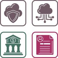 Cloud Computing and Shield Icon vector