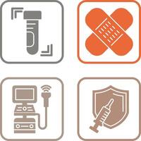 Test Tube and Wound Icon vector