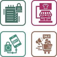 compras y Tienda icono vector