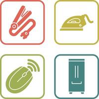 Hair iron and Laundry Icon vector