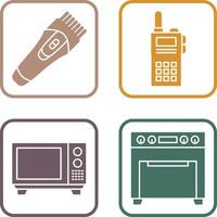 Trimmer and Communication Icon vector