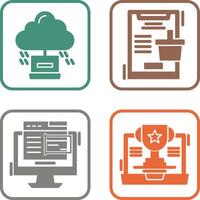 Cloud Computing and Online Shopping Icon vector