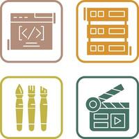 Web Coding ND Server Icon vector