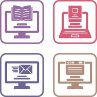 Monitor and Laptop Icon vector