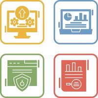 Upload and Dashboard Icon vector