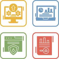 Upload and Dashboard Icon vector