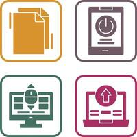 Copy and Power Icon vector