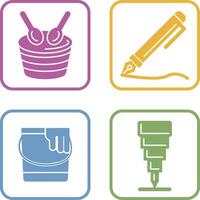 Drum and Pen Icon vector