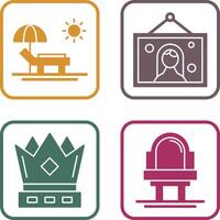 Hammock and Wedding Photo Icon vector