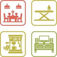 Iron Board and Table Icon vector