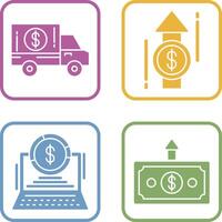 Delivery Truck and Profit Icon vector