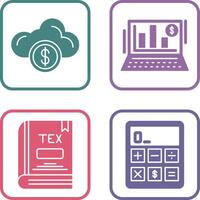 Cloud Computing and Bar Chart Icon vector