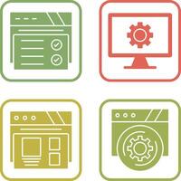 Web Browser and Monitor Screen Icon vector