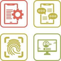 Settings and Chat Icon vector
