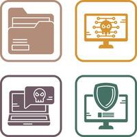 Folder and Malware Icon vector