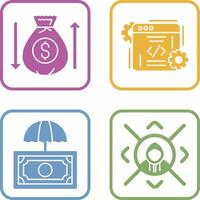 Money Bag and Coding Icon vector