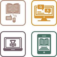 Online Learning and Faq Icon vector