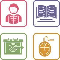 Student and Book Icon vector