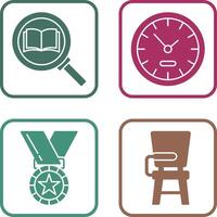 Search and ClockSnack and Money Icon vector