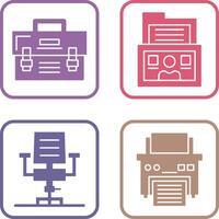 Briefcase and Folder Icon vector