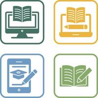 Digital Learning and Written Icon vector