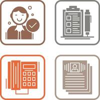 Hire and Check List Icon vector