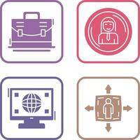 Briefcase and User Icon vector