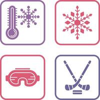 Snow Flake and Cold Icon vector