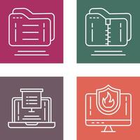 Folder and Compressed Icon vector