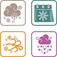 Snowy and Calender Icon vector