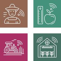 Farmer and Measure and Measure Icon vector