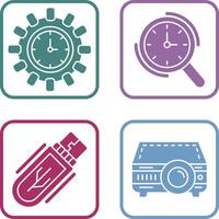 Direction and Magnifier Icon vector