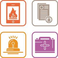 Fire and Privacy Icon vector