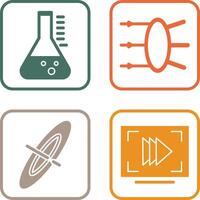 Refraction and beaker Icon vector