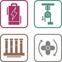 Battery and Pully Icon vector