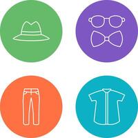 Hat and Hipster Style Icon vector