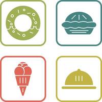 Donut and Pie Icon vector