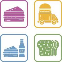 Sandwich and Fast Food Icon vector