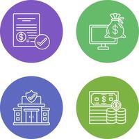 Paid and Online Loan Icon vector