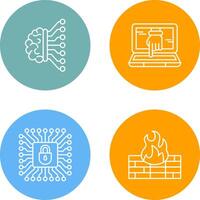 Machine Learning and Hacking Icon vector