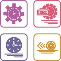 hora administración y hora administración icono vector