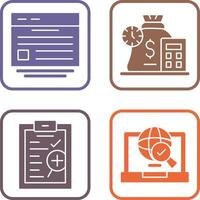 Website and Expense Icon vector