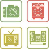 Digital Camera and Washing Icon vector