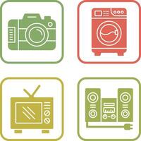 Digital Camera and Washing Icon vector