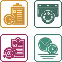 Time Management and Refresh Icon vector