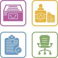 archivo gabinete y tinta cartucho icono vector