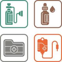 Oxygen and Dropper Icon vector