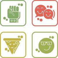 Fist and Chatting Icon vector