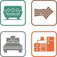 Sofa and Cushions Icon vector