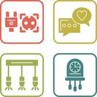 Socket and Chat Icon vector